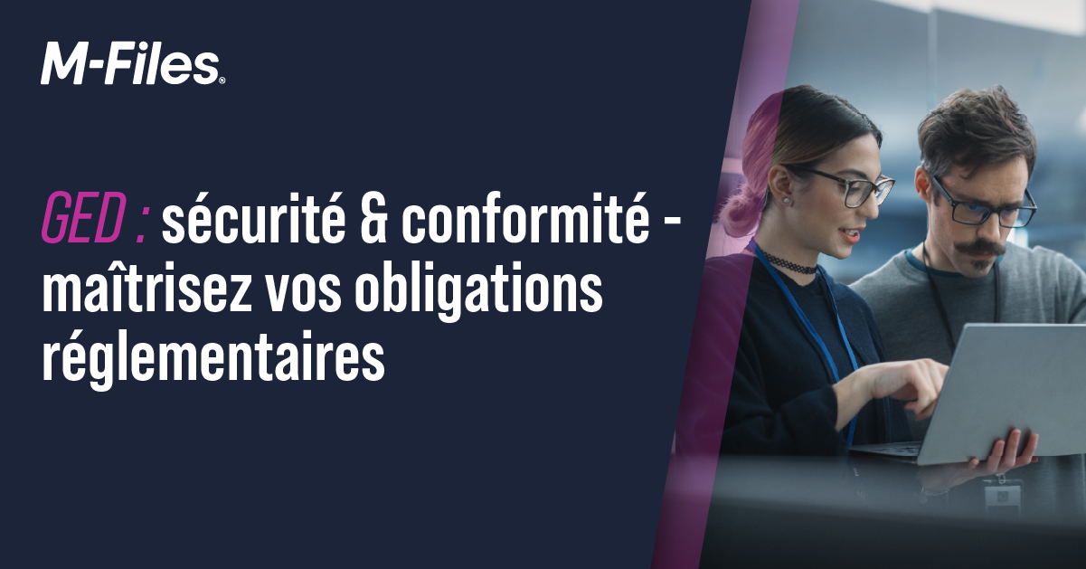 Illustration de la gestion des documents de conformité M-Files
